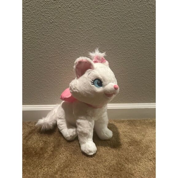 NWOT Disney Aristocats Marie Plush White Cat Stuffed Animal Toy 18" Kitten Bow - Picture 5 of 10